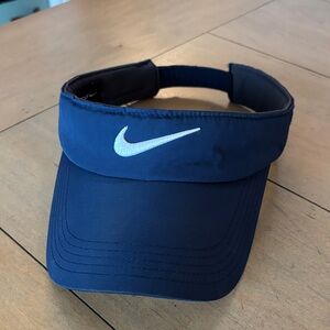 Nike Navy Blue Visor with White Logo